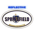 thumbnail image 1 of Springfield City Massachusetts State Flag | MA Flag Hampden County Oval State Colors Reflective Sticker Car Decal 3x5 inches, 1 of 3