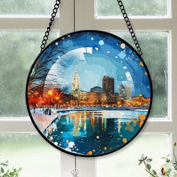 Springfield City Ohio, Custom Ornaments, Springfield Ornaments 2025, Springfield Gift, Stained Glass Suncatcher Traveler Ornament CJUiAJ