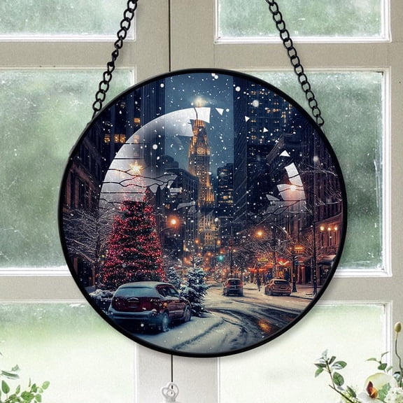 Springfield City Ohio, Personalized Ornaments 2025, SpringfieldStained Glass Suncatcher, Springfield Gift, Gift for Travel Lovers B3qAH1