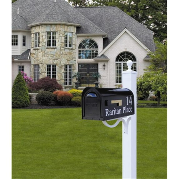 Springfield Direct Burial Mailbox Post - White