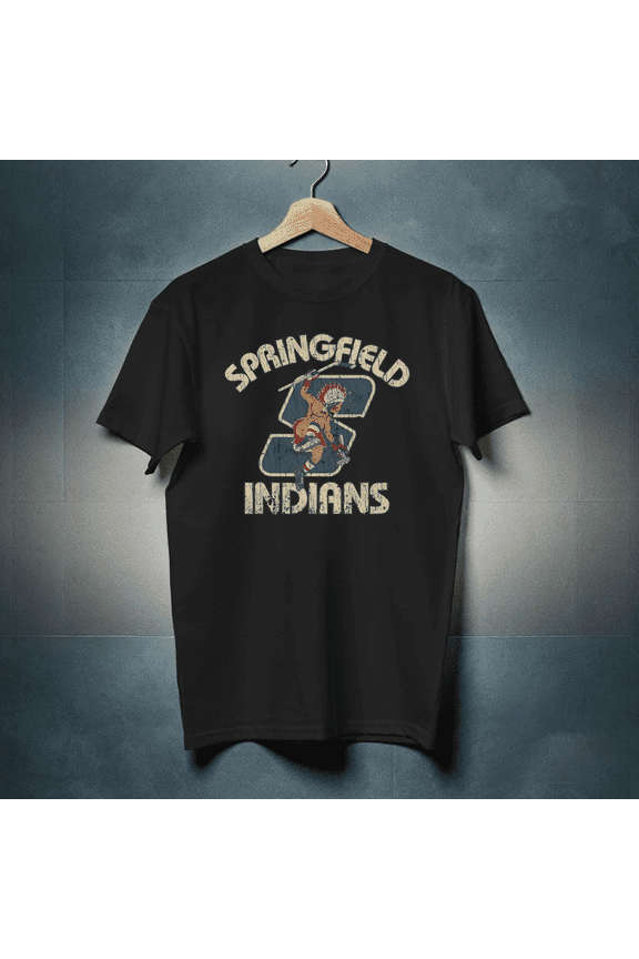 Springfield Indians 1974 Retro Hockey Team Nostalgia Unisex T-Shirt, up to size 5XL