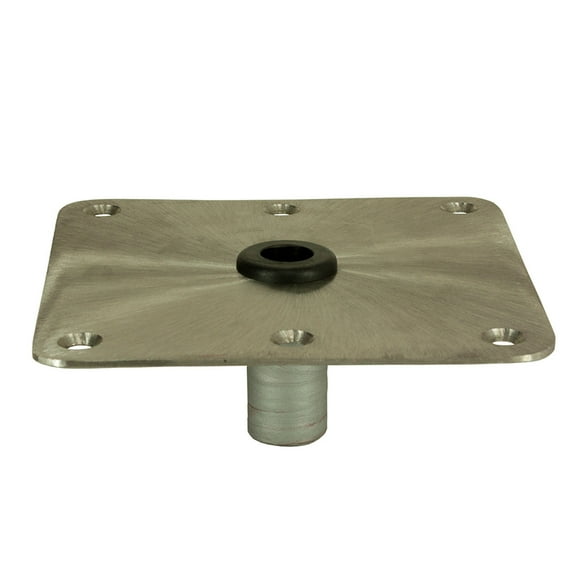 Springfield KingPin 7" x 7" Offset Standard Square Base, Stainless Steel with Satin Finish