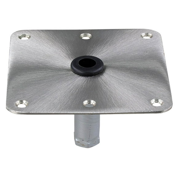 Springfield 1630001 Threaded Square Seat Base for KingPin Post - 7", Satin Finish