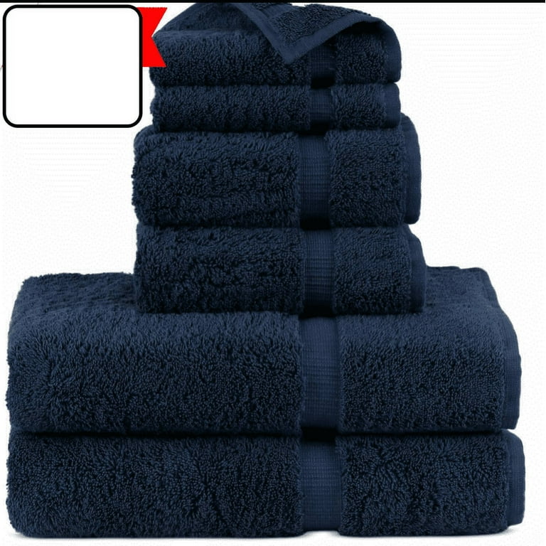 Cotton Towels Set, With 1 Bath Towel, 1 Hand Towel, 2 Washcloths