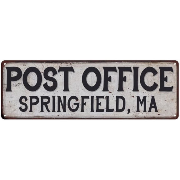 Springfield, Ma Post Office Sign Vintage 6x18 206180011153
