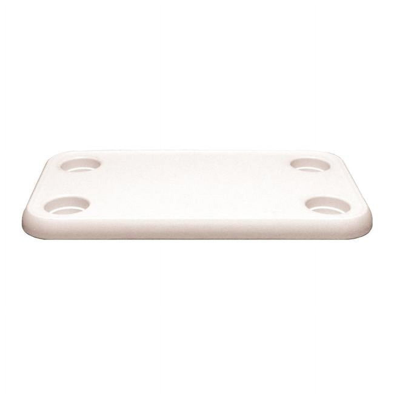 Off-White Marine Grade Plastic Rectangle Table Top, 16" x 28"