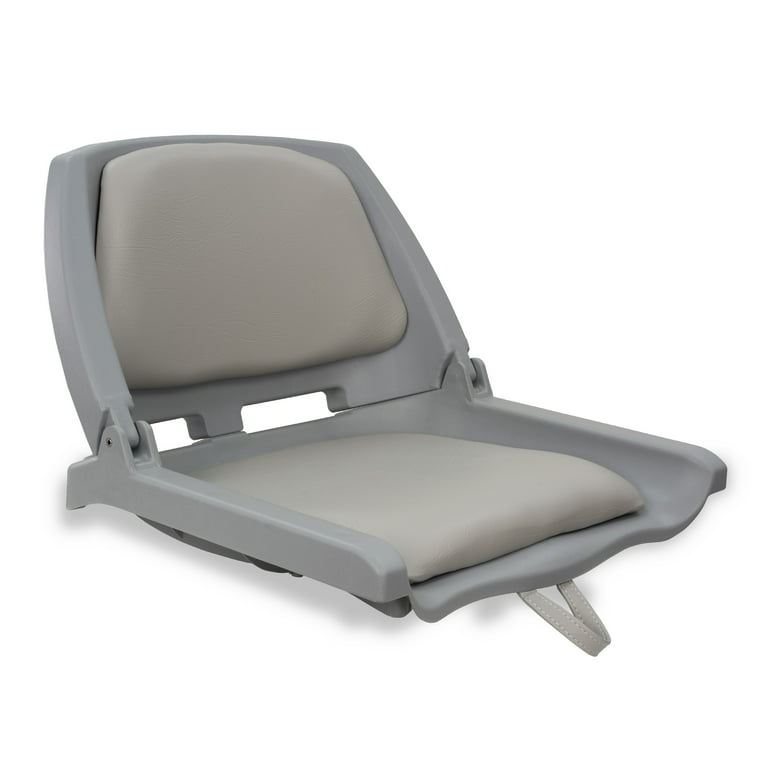Springfield Marine Traveler Folding Fishing Seat for Boat Gray Shell Cushions 20 Walmart