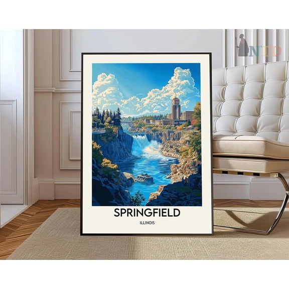 Springfield Massachusetts City Poster, Unframed Paper Poster 8x10in