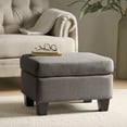 thumbnail image 1 of Springfield Ottoman Modern Upholstered Footrest & Versatile Side Table, 1 of 6