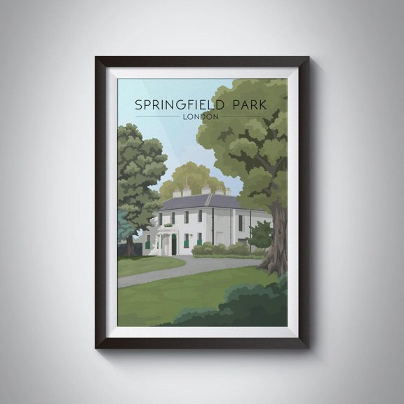 Springfield Park East London Hackney River Lea Decoration Unframed Paper Print