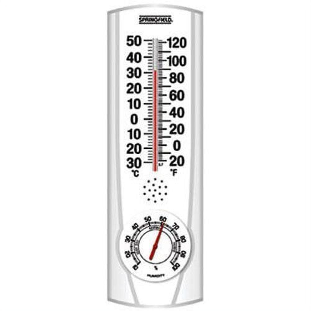 Springfield Big and Bold Thermometer with Mounting Bracket, Indoor Outdoor  Thermometer with Large Numbers for Patio, Pool, and Indoor Areas, White