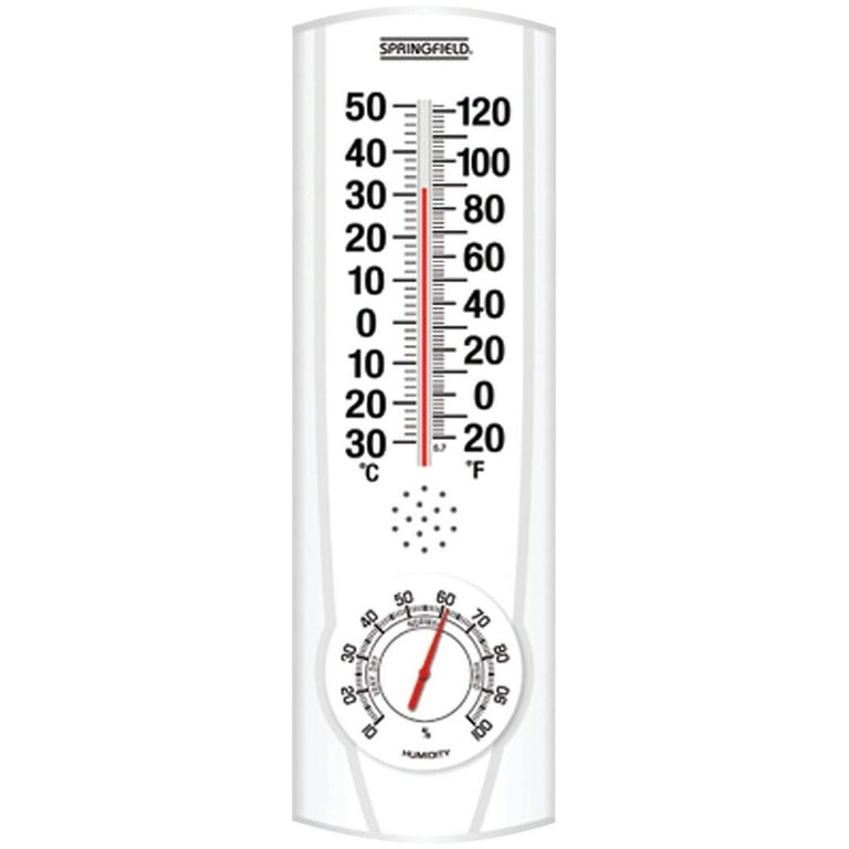 Springfield Plainview Indoor/Outdoor Thermometer w/Hygrometer