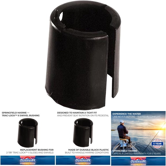 Springfield TRAC-Lock Bushing 2 7/8" - Black Plastic Boat Seating Accessory for Boating