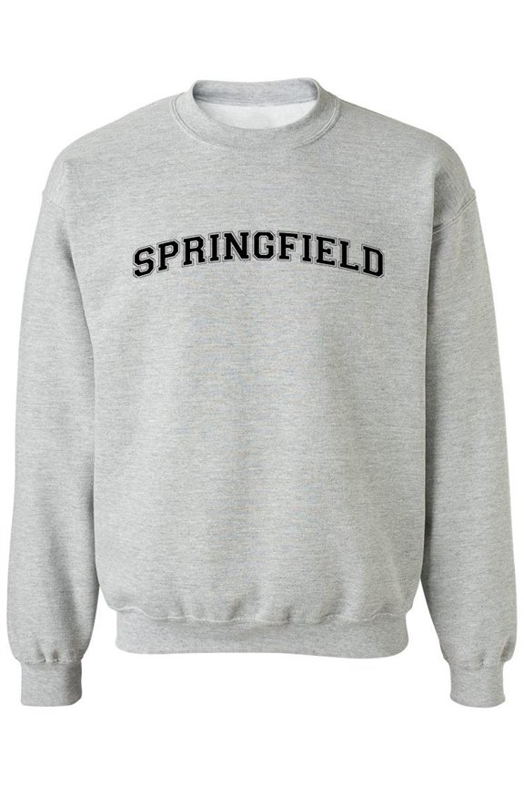 Springfield, Text Men Sweatshirt, Male 4X-Large