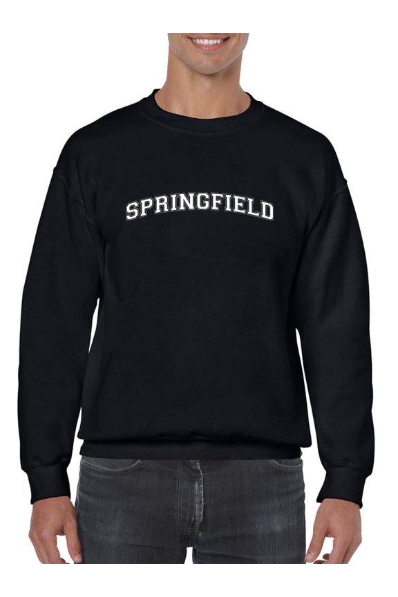 Springfield Text Men Sweatshirt, Male Large