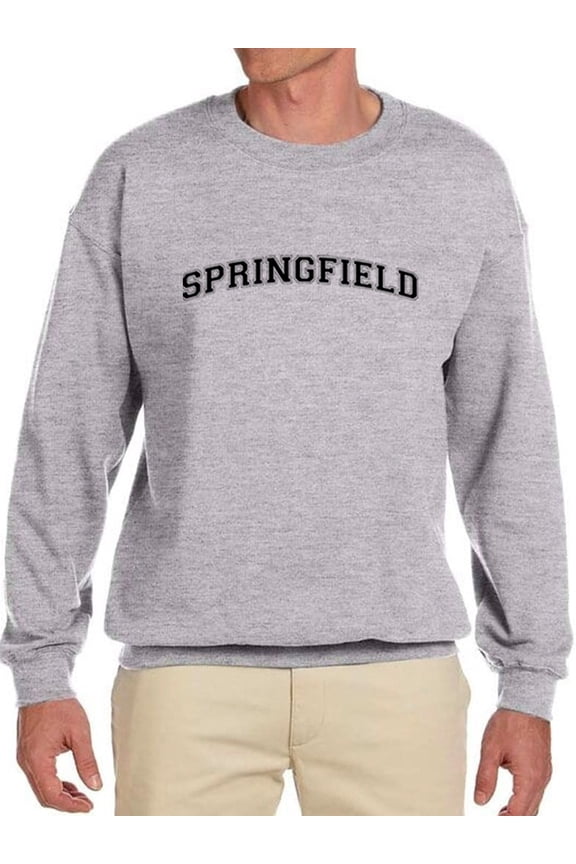 Springfield, Text Men Sweatshirt, Male Small