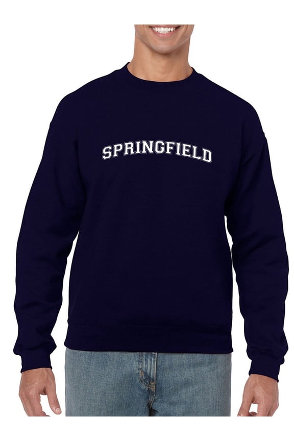 Springfield Text Men Sweatshirt, Male XX-Large