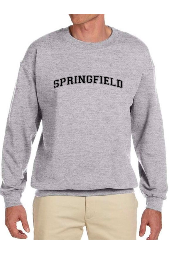 Springfield, Text Men Sweatshirt, Male x-Large
