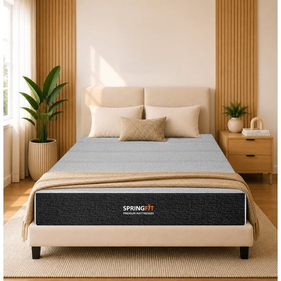 Springfit 10 inch Twin Size Memory Foam Mattress, Medium Firm, CertiPUR-US, Pressure Relief