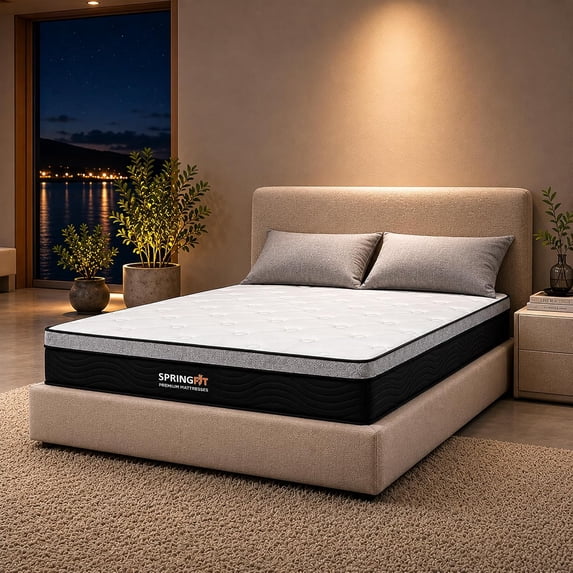 Springfit 10" Hybrid Mattress in a Box, Medium Firm, Pocket Spring, CertiPUR-US®, Twin