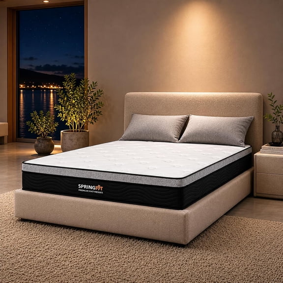 Springfit 10" Hybrid Mattress in a Box, Medium Firm, Pocket Spring, CertiPUR-US®, Twin