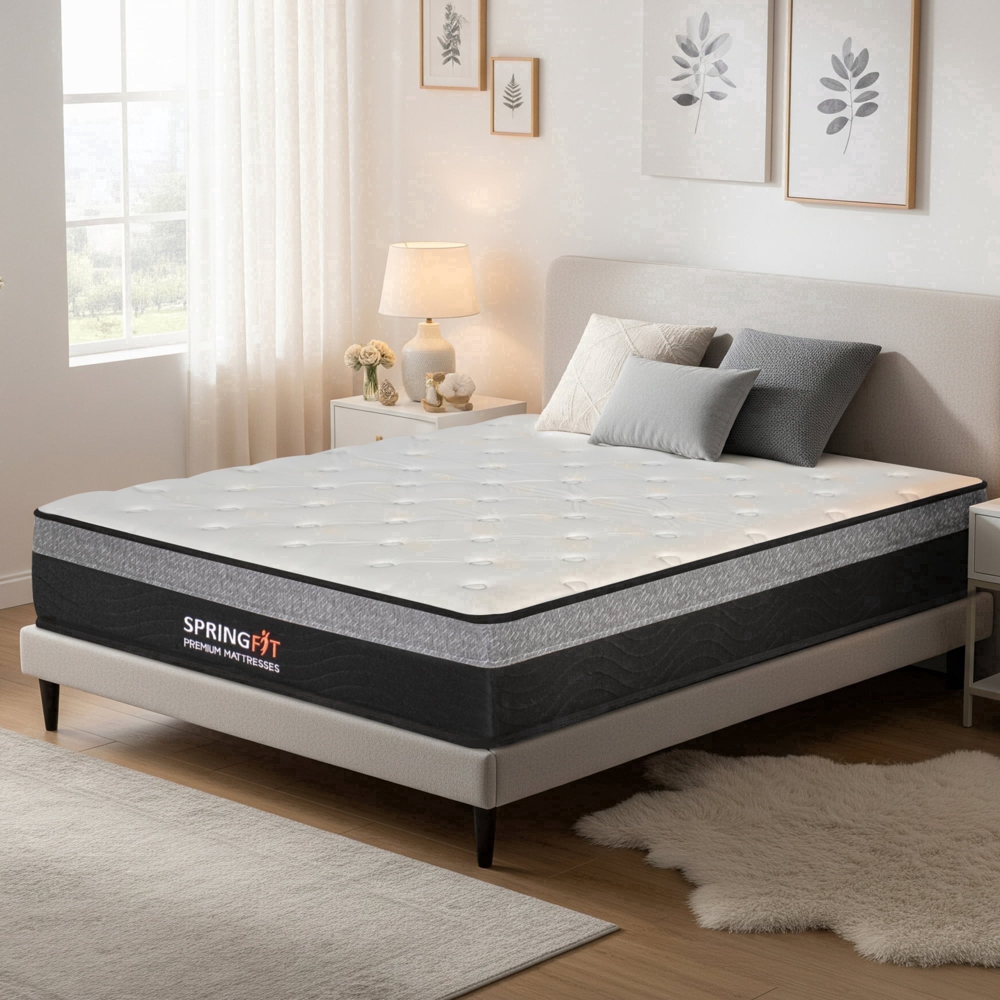 Springfit 8" Tight Top Innerspring Mattress in a Box, Bonnell Coil, CertiPUR-US®, Twin
