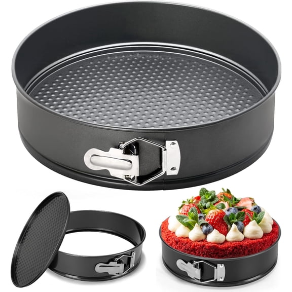 Springform Pan Heart Round Square Shape, Nonstick Cheesecake Pan with Removable Bottom Large Cake Tin Baking Mold for Christmas Birthday Baby Shower