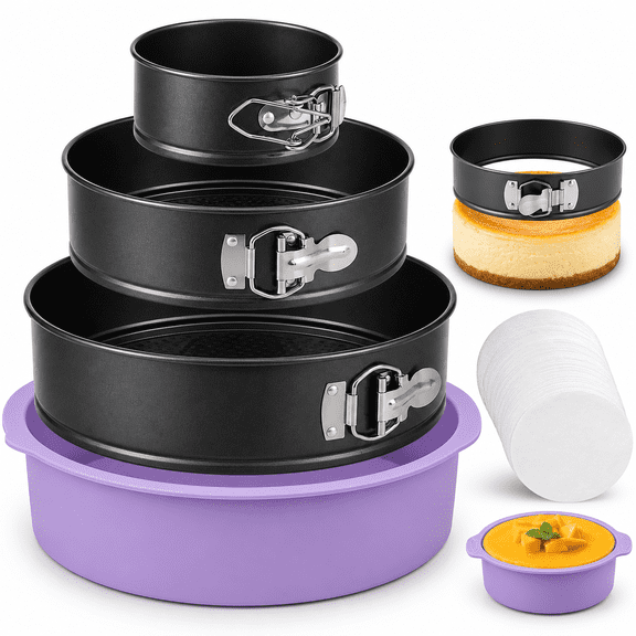 Springform Pan Set 3 Sizes Nonstick Baking Pans