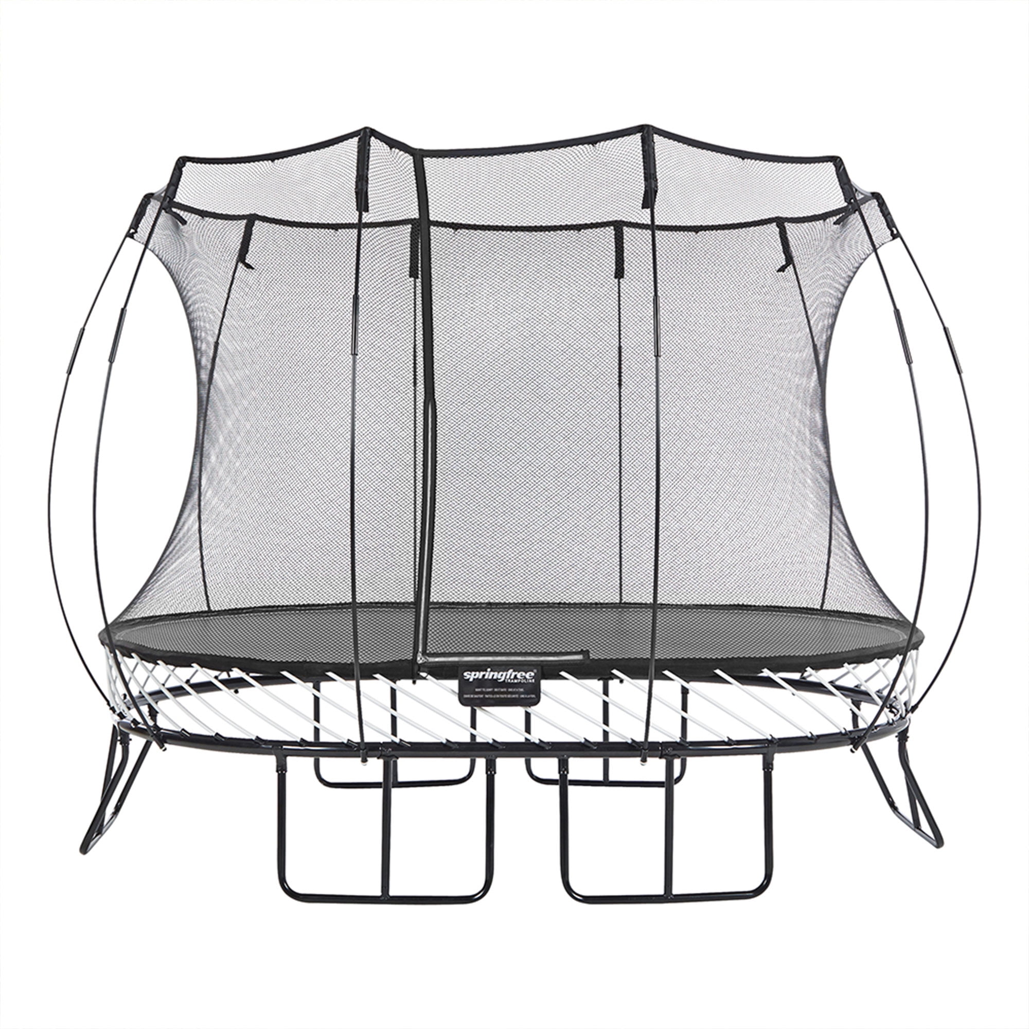Black Medium Oval Springless Trampoline with Safety Enclosure