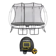 Springfree Kids 8 x 11 Ft Trampoline & FlexrHoop Basketball Set