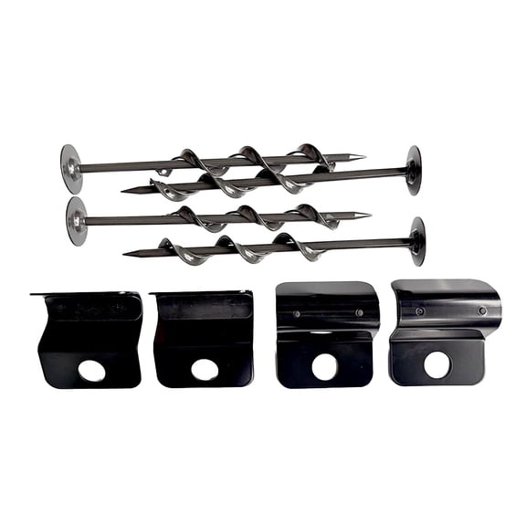 Springfree Trampoline Ground Anchor Kit, Heavy Duty Outdoor Trampoline Accessory, Silver