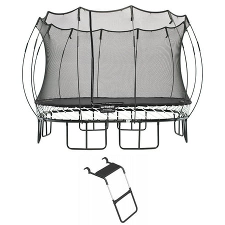 Springfree Trampoline Square 11 Ft Trampoline & FlexrStep V2 Safety Ladder