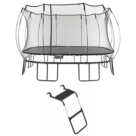 Springfree Trampoline Square 13 Ft Trampoline & FlexrStep V2 Safety Ladder