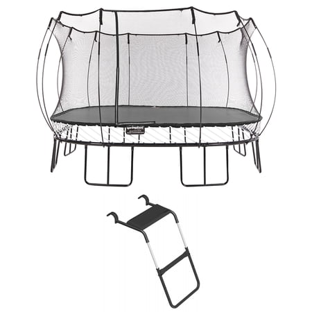 Springfree Trampoline Square 13 Ft Trampoline & FlexrStep V2 Safety Ladder