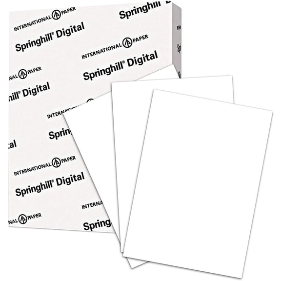 Springhill 8.5x11 Inkjet, Laser Printable Multipurpose Card Stock, White, Recycled