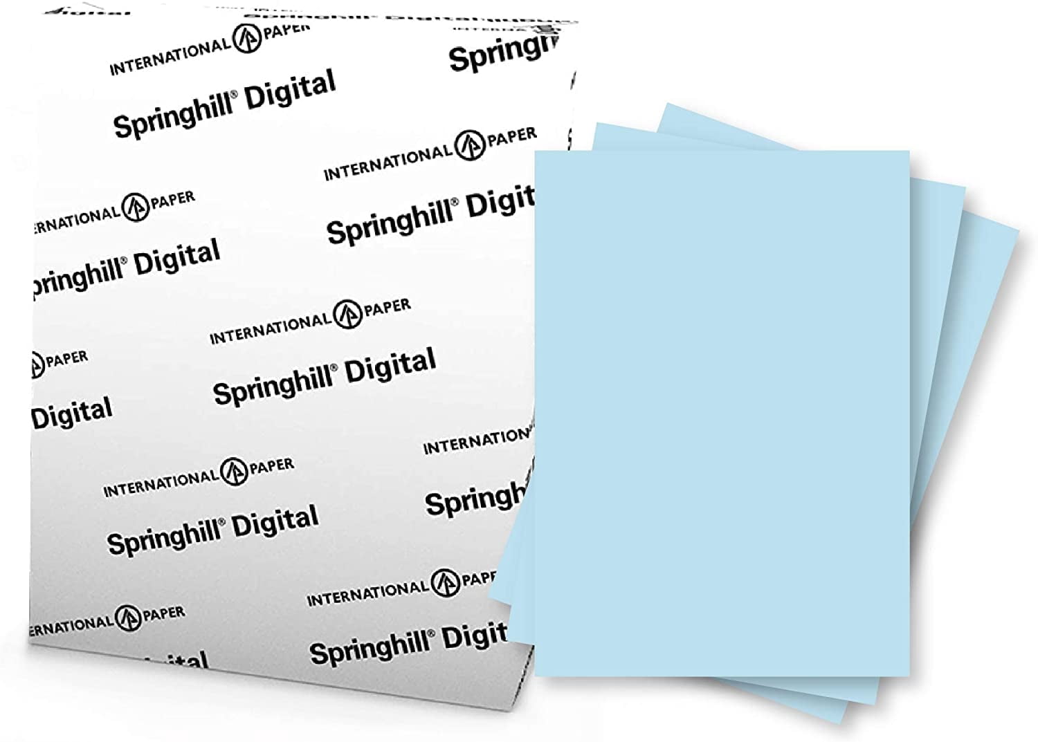 Springhill Blue Colored Cardstock Paper, 90lb Index, 163 gsm, 8.5 x 11 card stock, 10 Ream Case / 2,500 Sheets - Lightweight Cardstock with Smooth Finish (025100C)