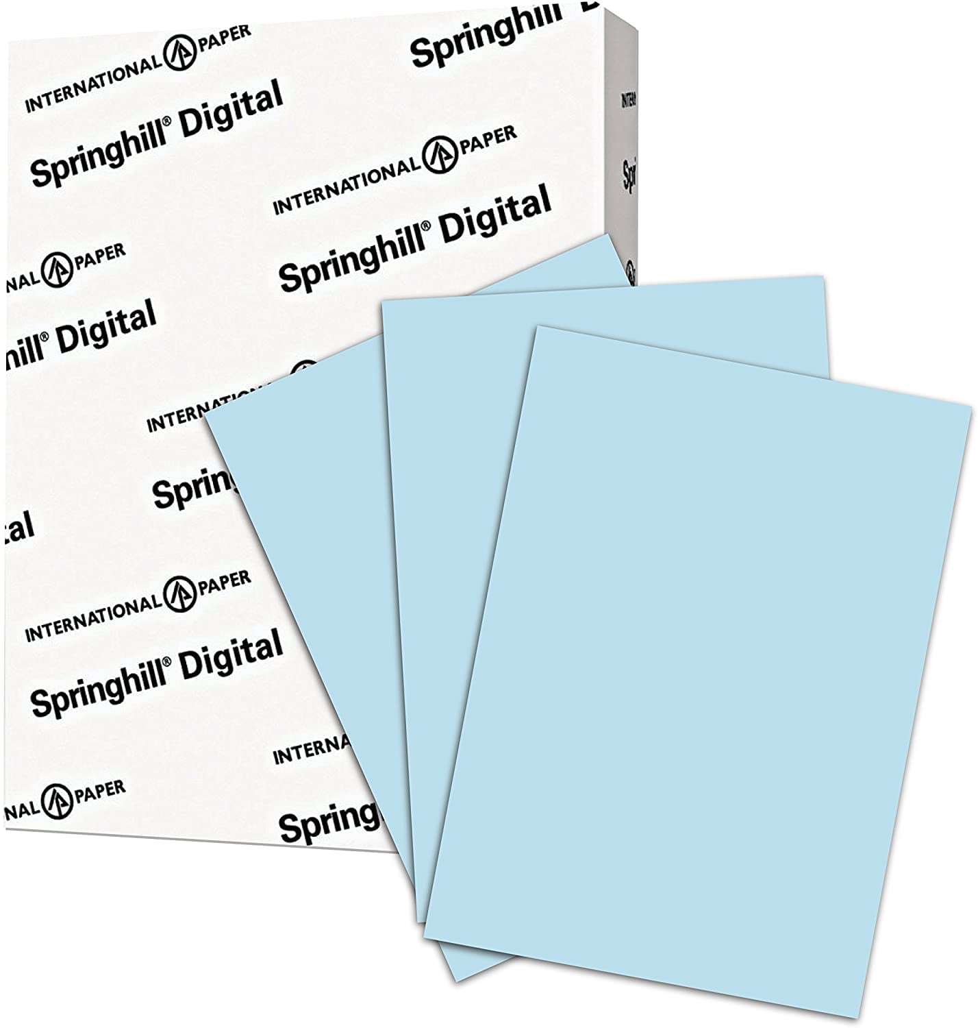Springhill Blue Colored Paper, 24lb Copy Paper, 89gsm, 8.5 x 14 printer paper, 1 Ream / 500 Sheets - Pastel Paper with Smooth Finish (024030R)