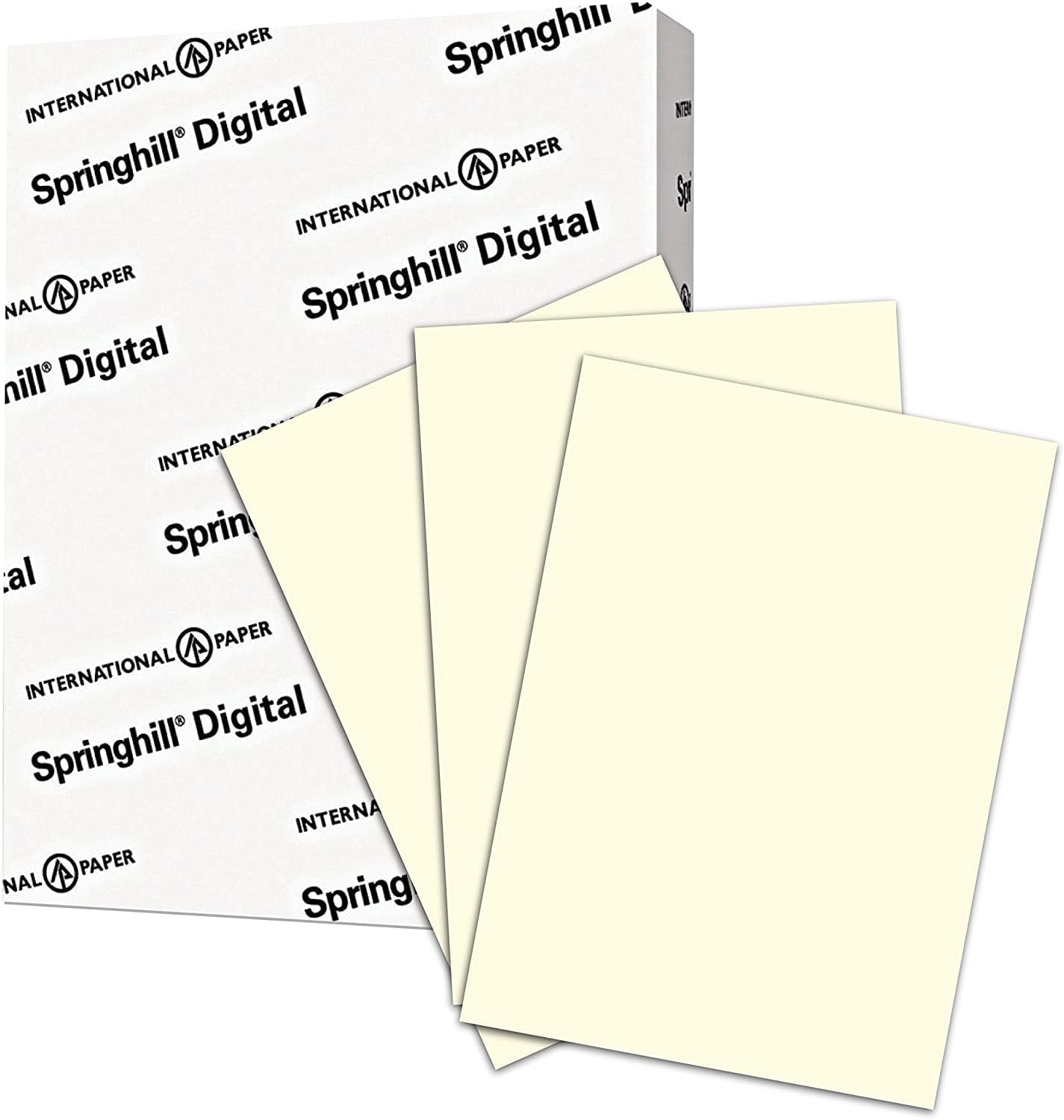 Springhill Cream Colored Paper, 24lb Copy Paper, 89gsm, 8.5 x 14 printer paper, 1 Ream / 500 Sheets - Pastel Paper with Smooth Finish (024032R)