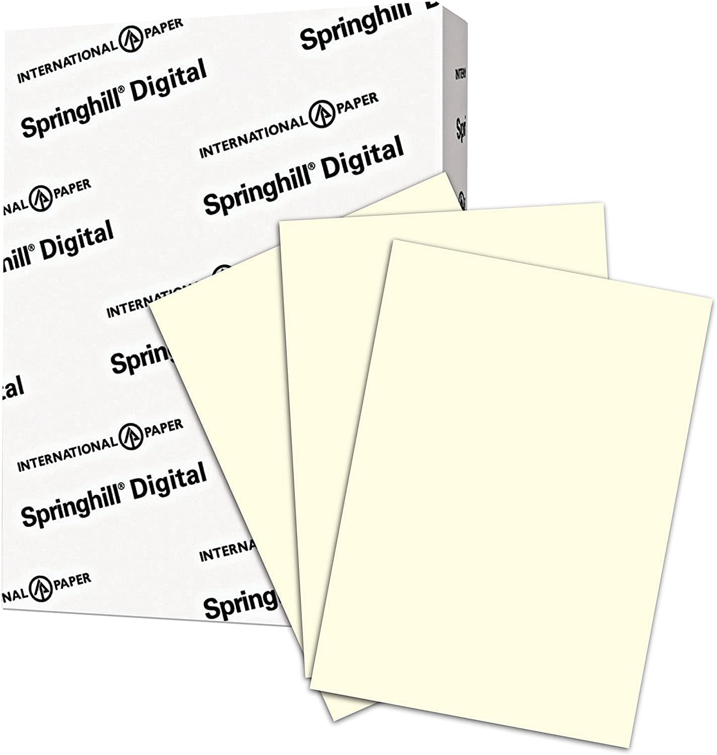 Springhill Cream Colored Paper, 28lb Copy Paper, 104 gsm, 8.5 x 11 printer paper, 1 Ream / 500 Sheets - Pastel Paper with Smooth Finish (024070R)