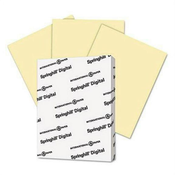 Springhill. Digital Index Color Card Stock, 90 lb, 8 1/2 x 11, Canary, 250 Sheets/Pack (35100)