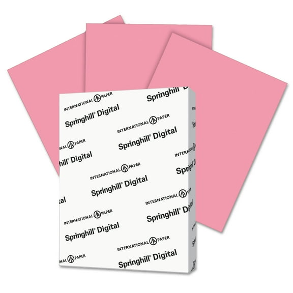 Springhill Digital Index Color Card Stock, 90 lb, 8 1/2 x 11, Cherry, 250 Sheets/Pack -SGH075100