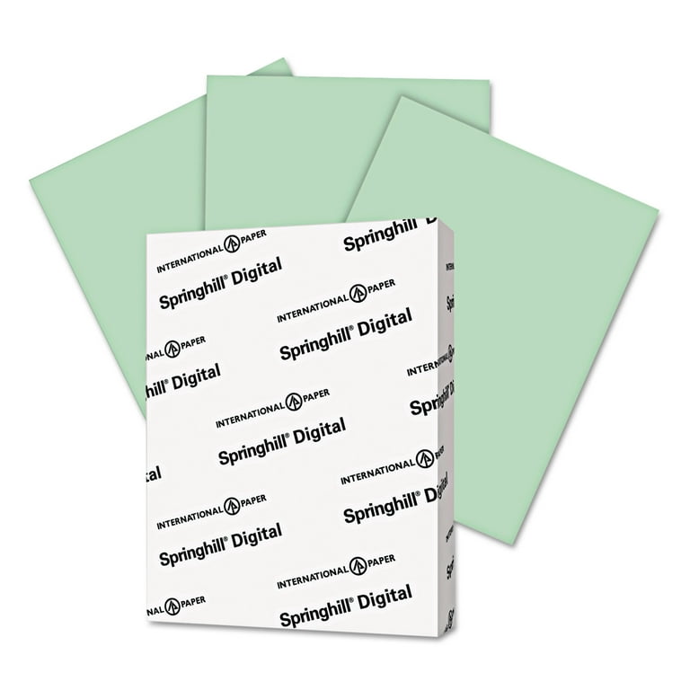 Springhill Multipurpose Cardstock - Green - 92 Brightness - Letter - 8 1/2 Springhill Multipurpose Cardstock - Green - 92 Brightness - Letter - 8 1/2