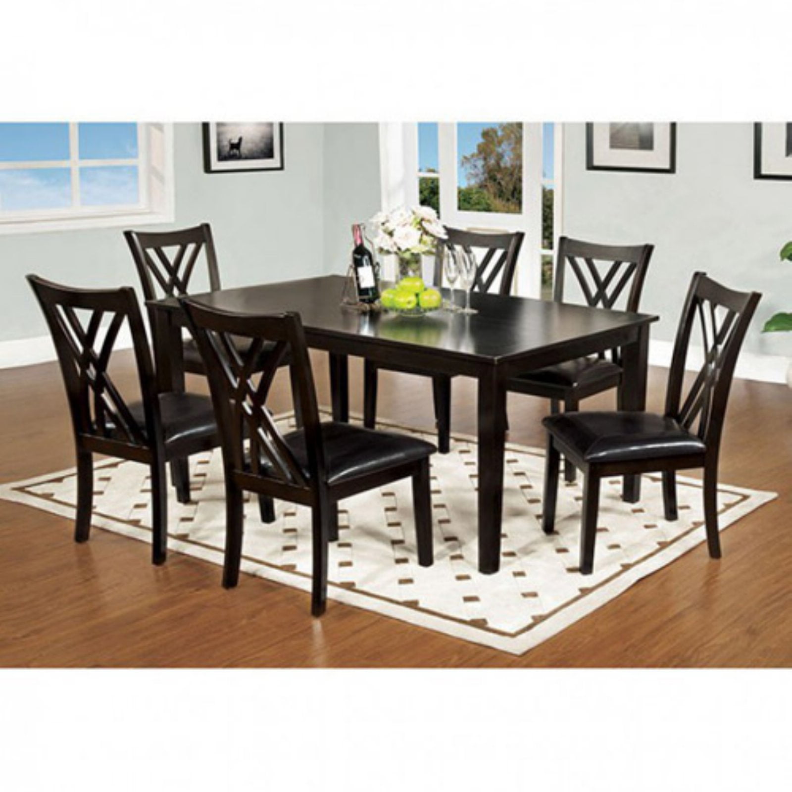 Springhill Enticing 7 Piece Dining Table Set, Espresso