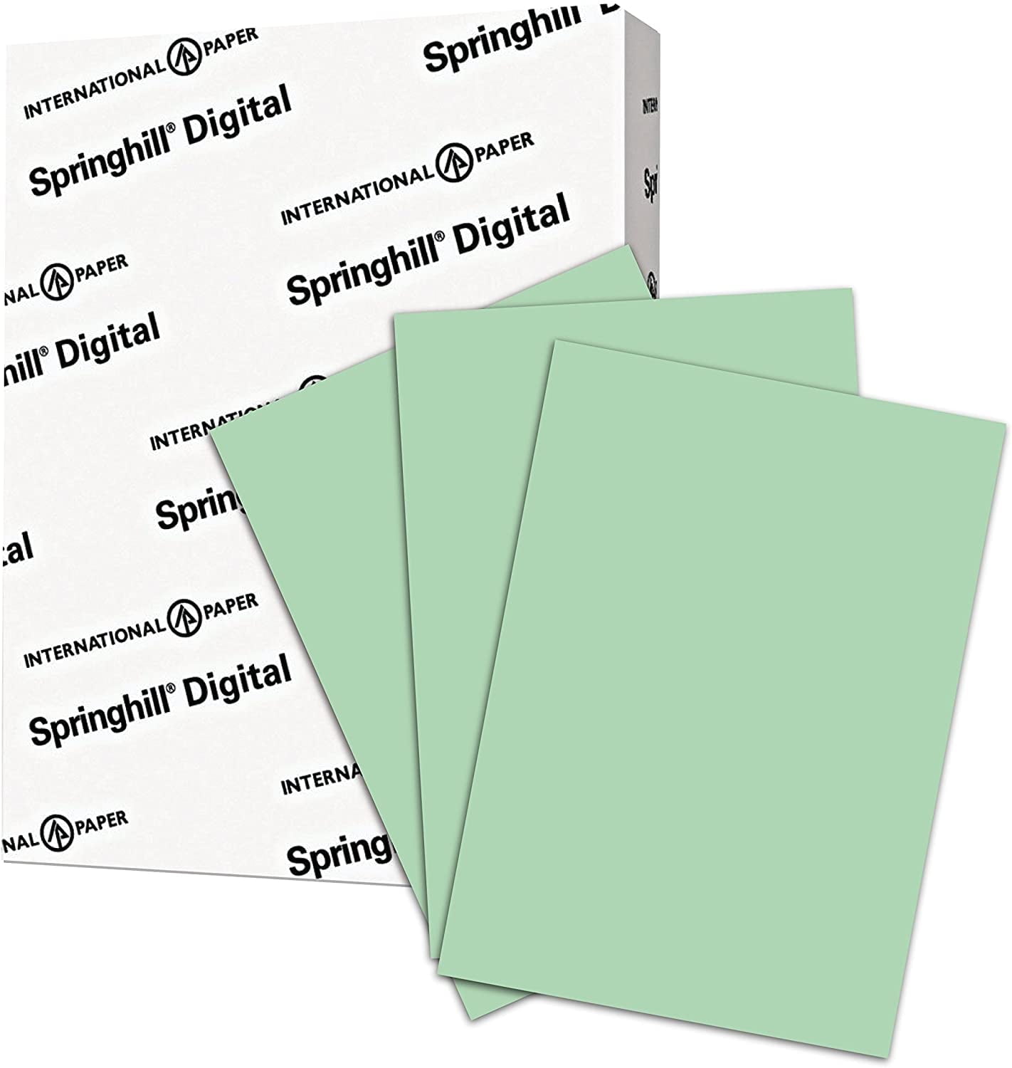 Springhill Green Colored 24lb Printing Pack, 8.5x14 Smooth