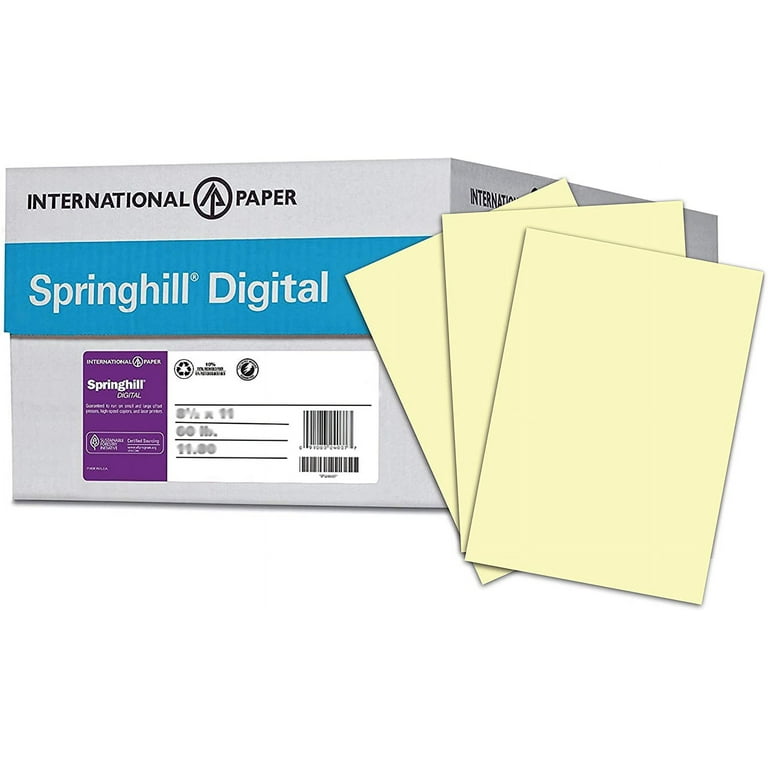 Springhill Yellow Colored Cardstock Paper, 110lb Index, 199 gsm, 11x17 card  stock, 4 Ream Case / 1,000 Sheets - Heavy Cardstock with Smooth Finish