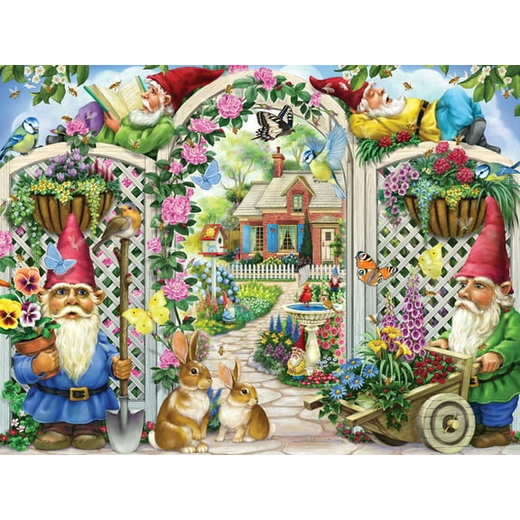 Springing Up Gnomes Jigsaw Puzzle 550 Piece