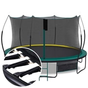Springless Bungee Trampoline,6 FT, with Enclosure Net & Ladder, No-Gap Design, Outdoor Backyard for Kids and Adults