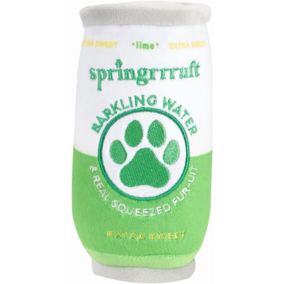 Springrrruft Barkling Water - Luxurious Plush with Squeaker, Fabric, Embroidered Details, Designer-Inspired , Fun for Small to Medium Dogs & Lovers