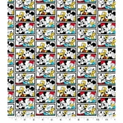 Springs Creative 18" x 21" Cotton Mickey and Friends Tile Precut Sewing & Craft Fabric, Multi-color