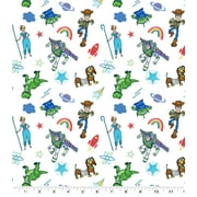Springs Creative 18" x 21" Cotton Toy Story Icon Pals Precut Sewing & Craft Fabric, Multi-color